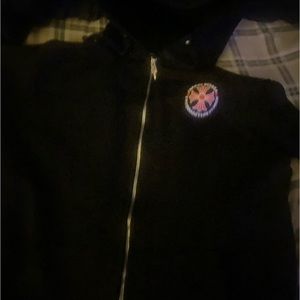 Chrome heart hoodie Hollywood red